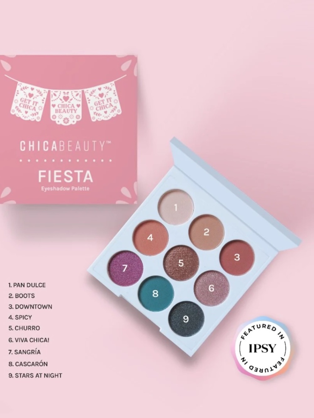 ChicaBeauty "FIESTA" (Mini-9 Eyeshadow Palette)